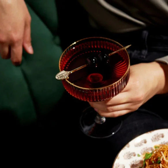 Gold Rimmed Coupe Glass - Marcel’s Culinary Experience