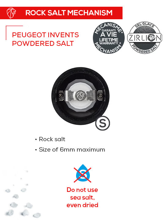 Peugeot Boreal Manual Salt Mill in Wood - 12 cm / 5 in
