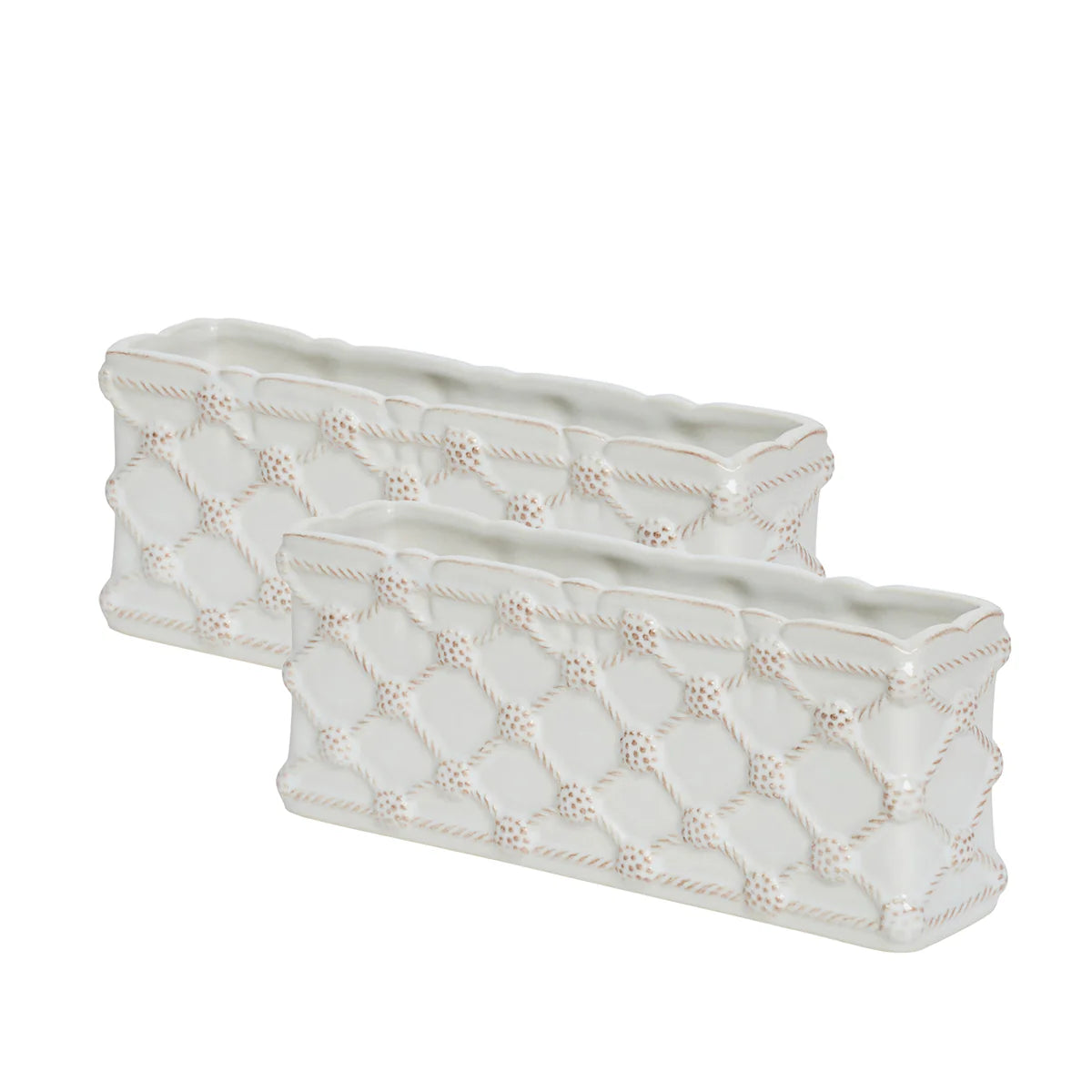 Juliska Berry & Thread Petite Parterre 8" Garden Planter Set, Whitewash