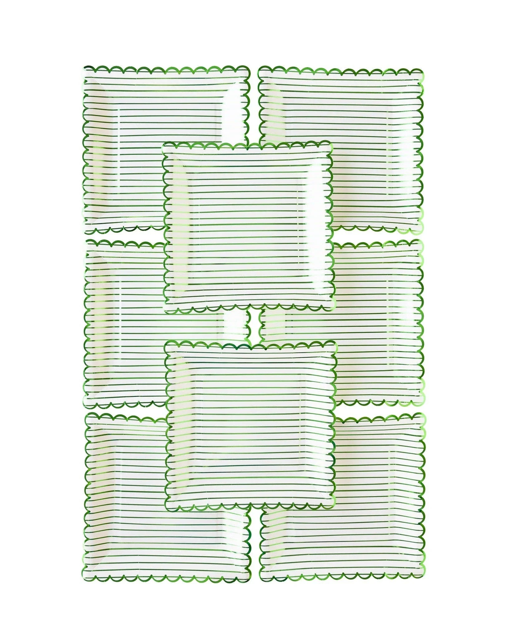 Green Striped Paper Plate - Marcel’s Culinary Experience