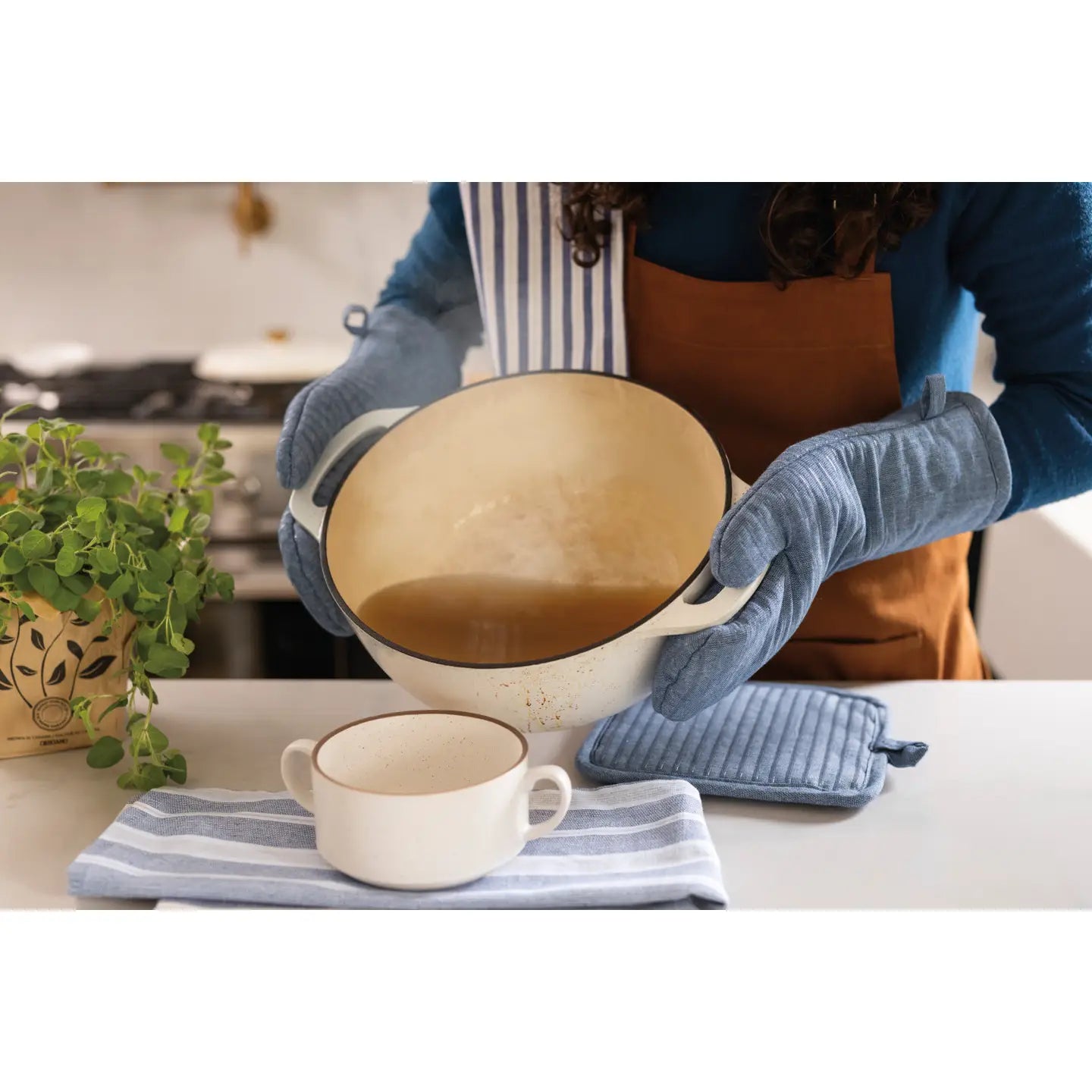 Oxford Silicone-Cotton Pocket Potholder