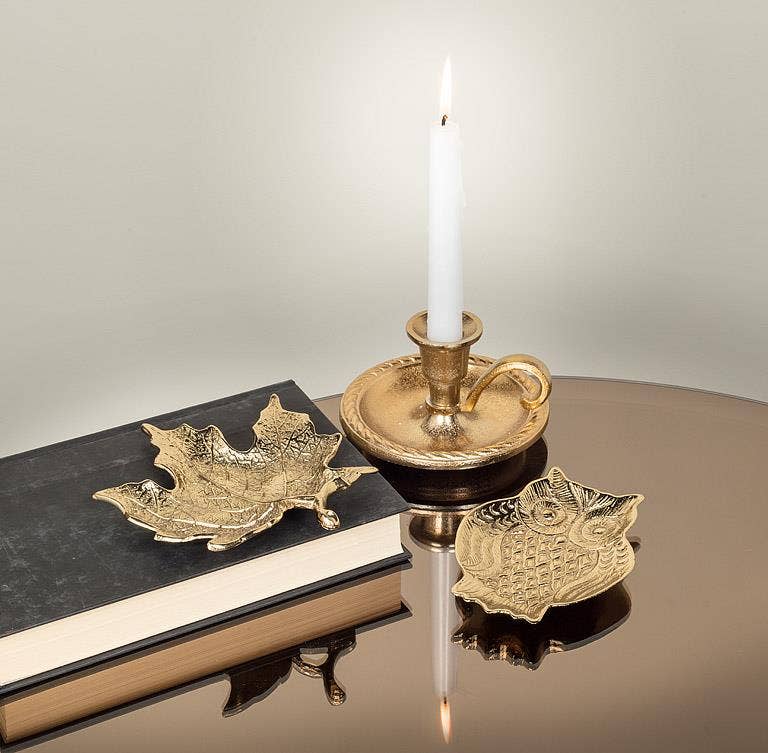 Gold Embossed Owl Trinket Dish | 5 Inch