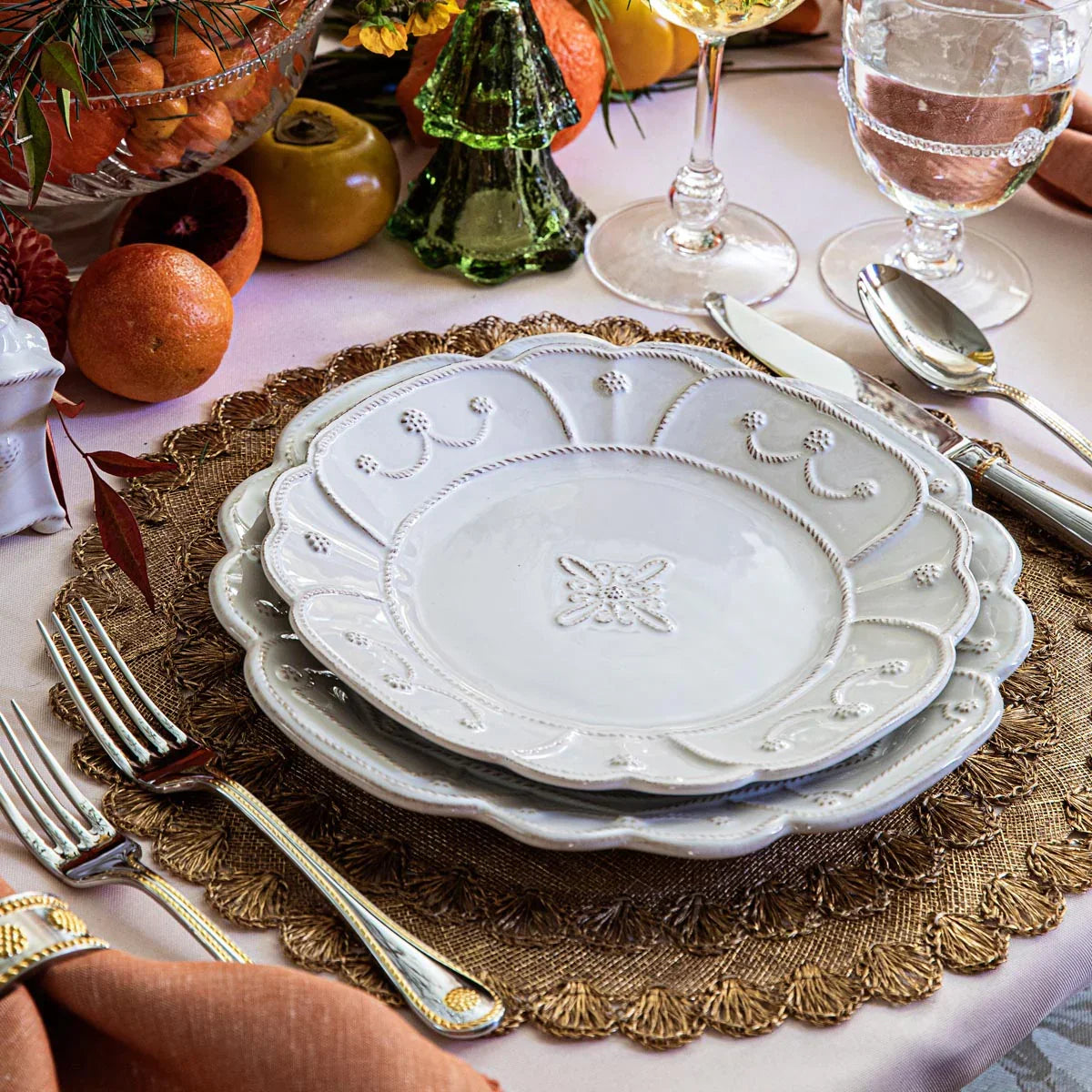 Juliska Jardins du Monde Dessert/Salad Plate - Whitewash