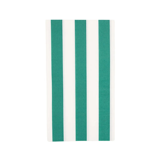 Emerald Green Cabana Stripe Guest Towels - Marcel’s Culinary Experience