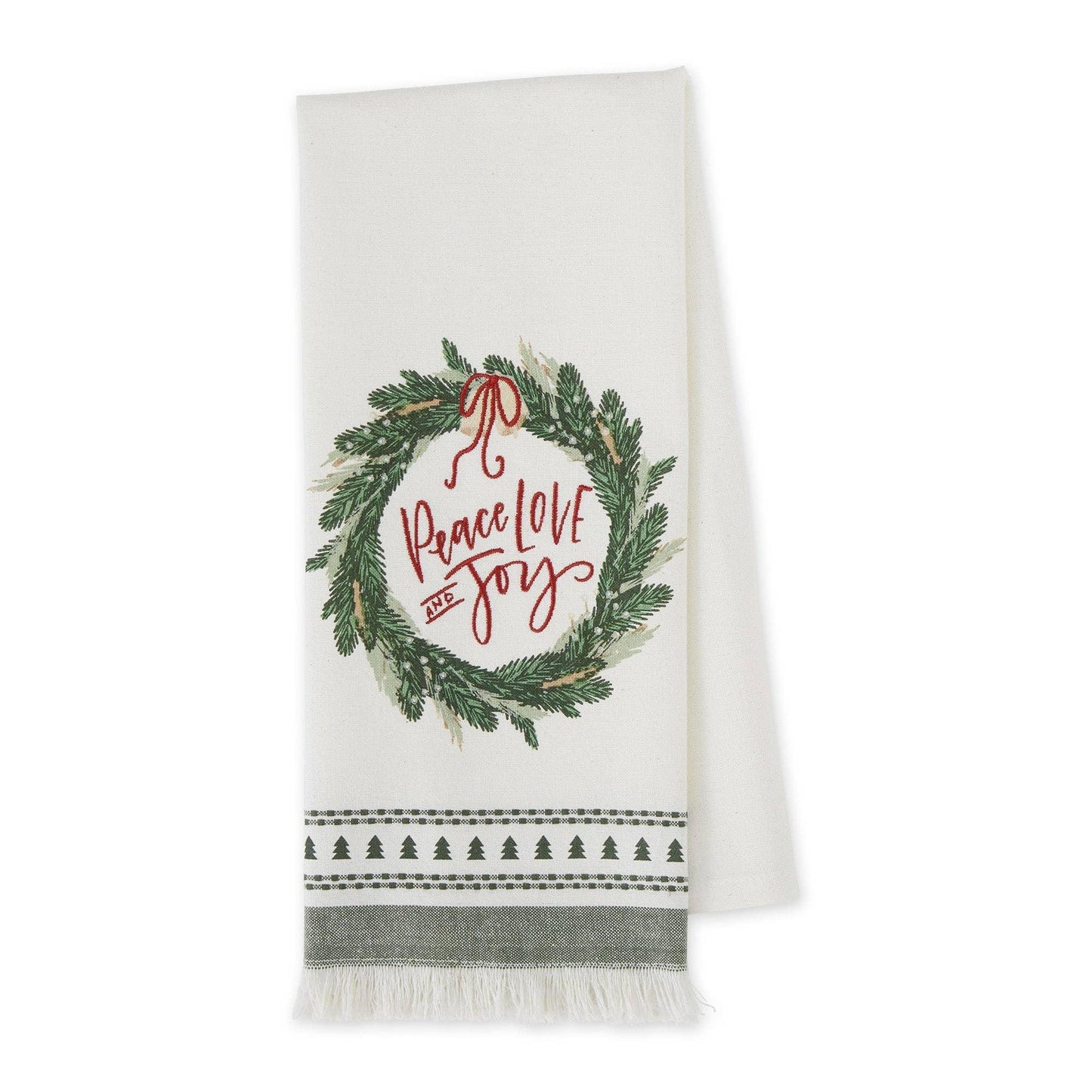 Balsam Wreath Embellished Dishtowel - Marcel’s Culinary Experience