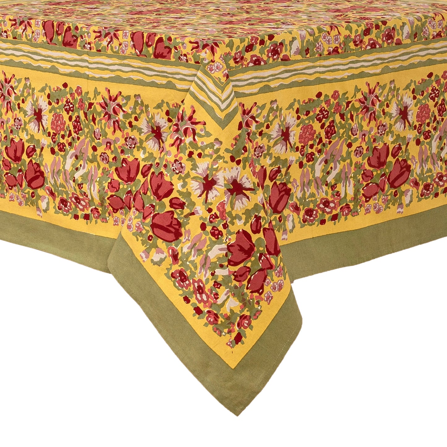 Jardin Red & Green | French Tablecloths - Marcel’s Culinary Experience