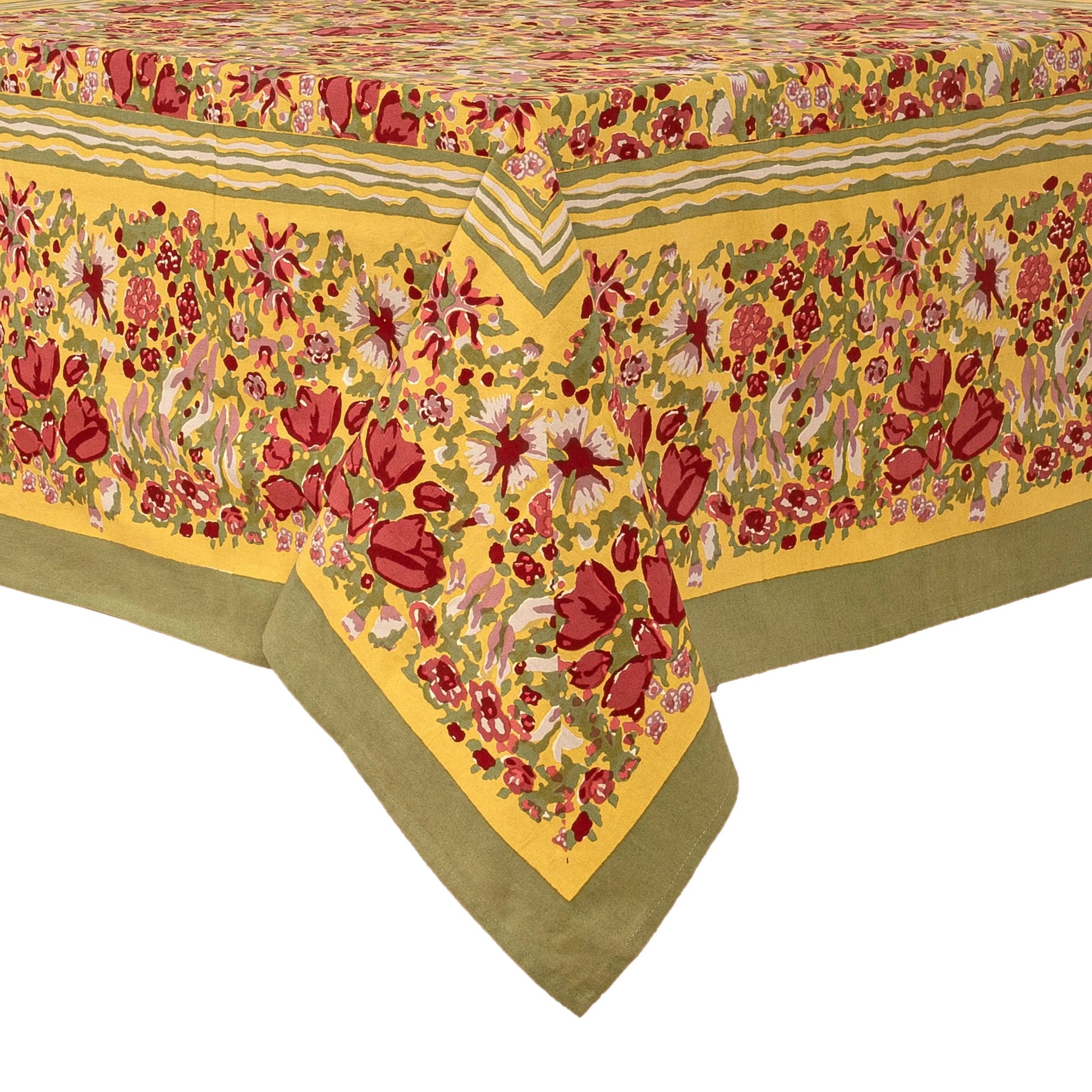 Jardin Red & Green | French Tablecloths - Marcel’s Culinary Experience