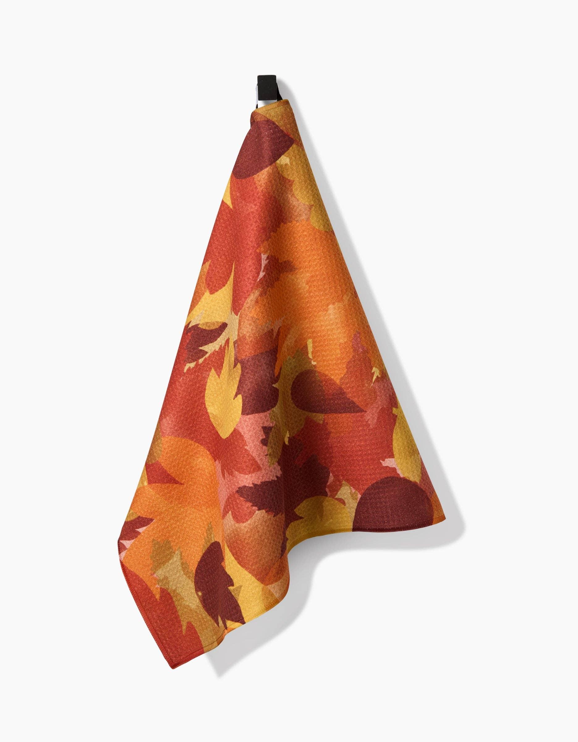 Geometry Watercolor Fallen Leaves Tea Towel - Marcel’s Culinary Experience