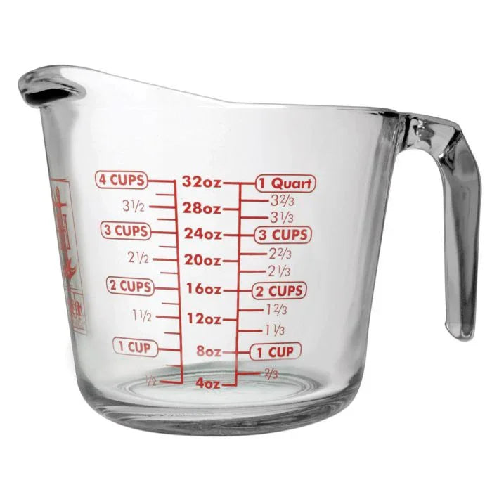 Anchor Glass Measuring Cup, 4 Cup - Marcel’s Culinary Experience