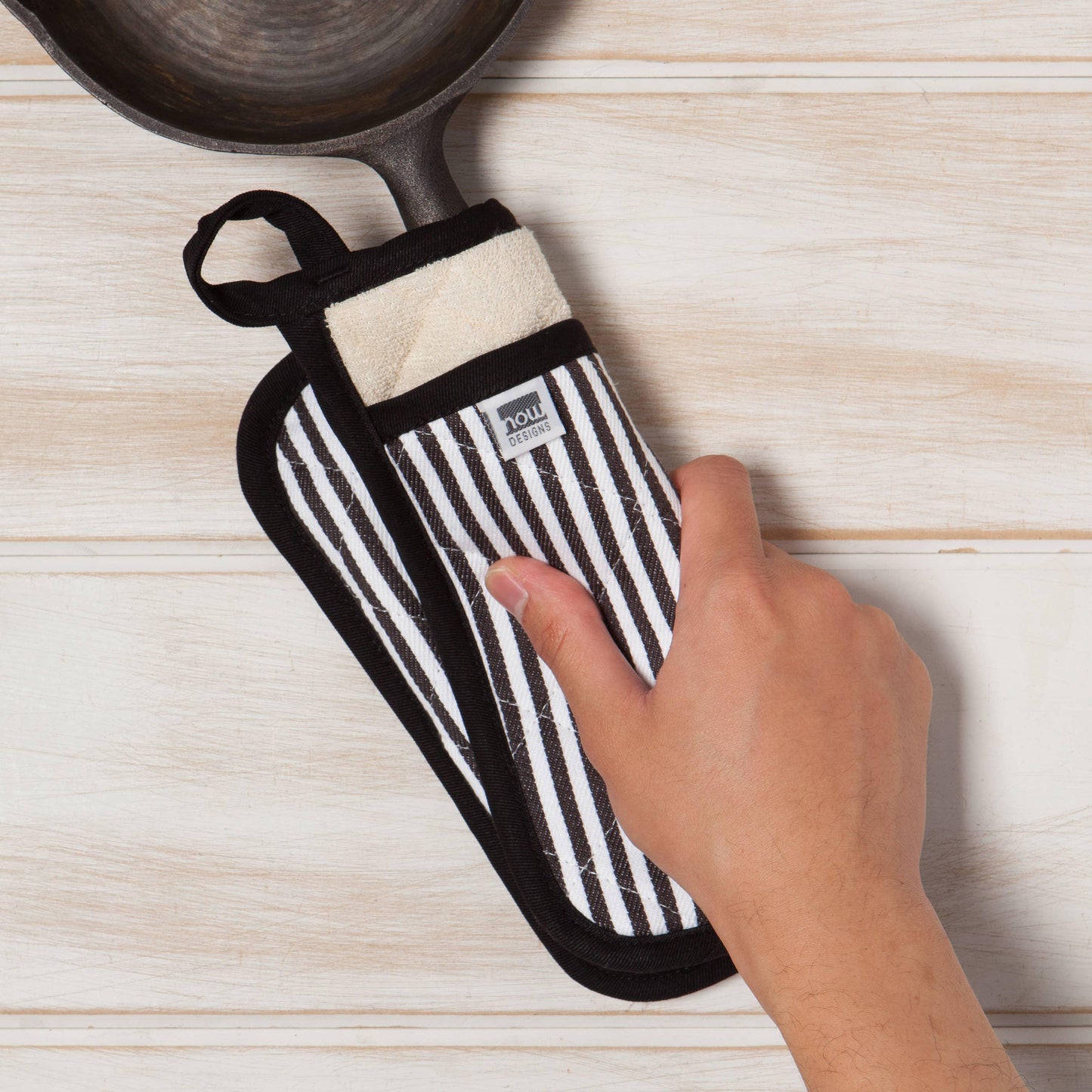 Superior Black Narrow Stripe Potholder - Marcel’s Culinary Experience