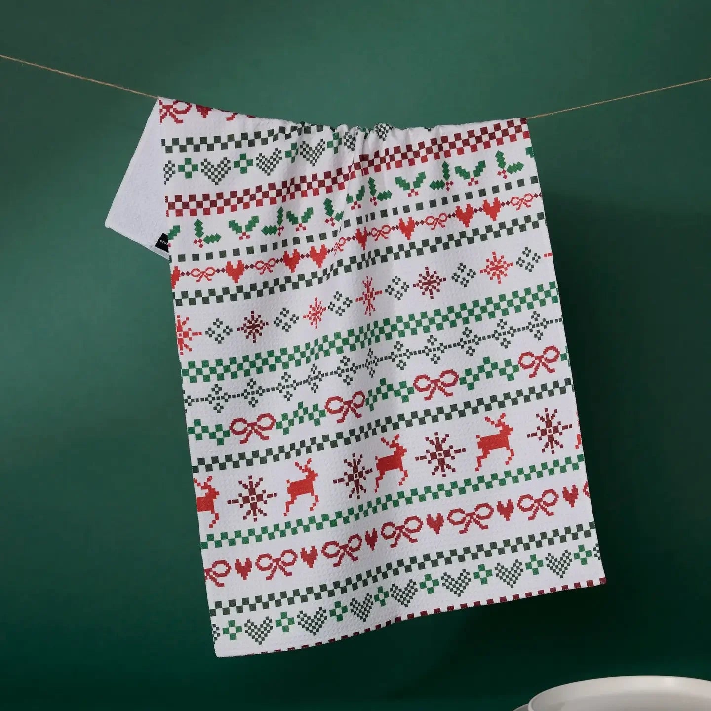 Geometry Ugly Sweater Day Tea Towel - Marcel’s Culinary Experience