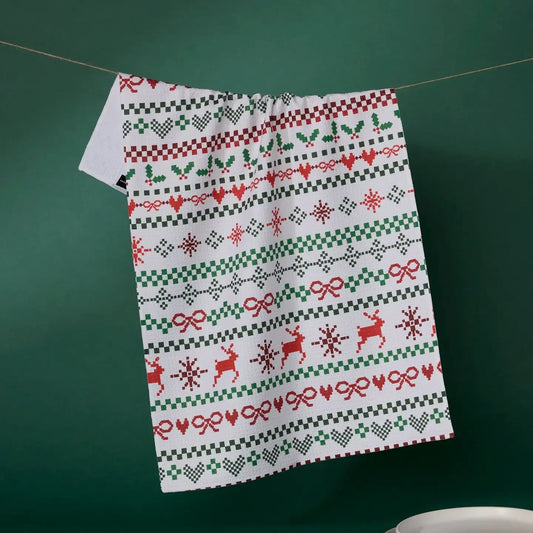 Geometry Ugly Sweater Day Tea Towel - Marcel’s Culinary Experience