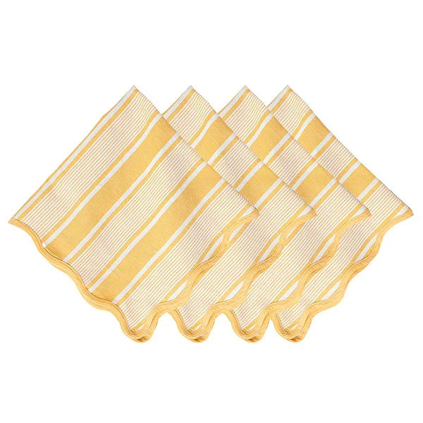 Juliska Cabana Stripe Napkin Set/4 - Sunshine - Marcel’s Culinary Experience