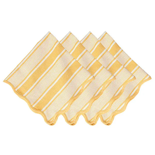 Juliska Cabana Stripe Napkin Set/4 - Sunshine - Marcel’s Culinary Experience