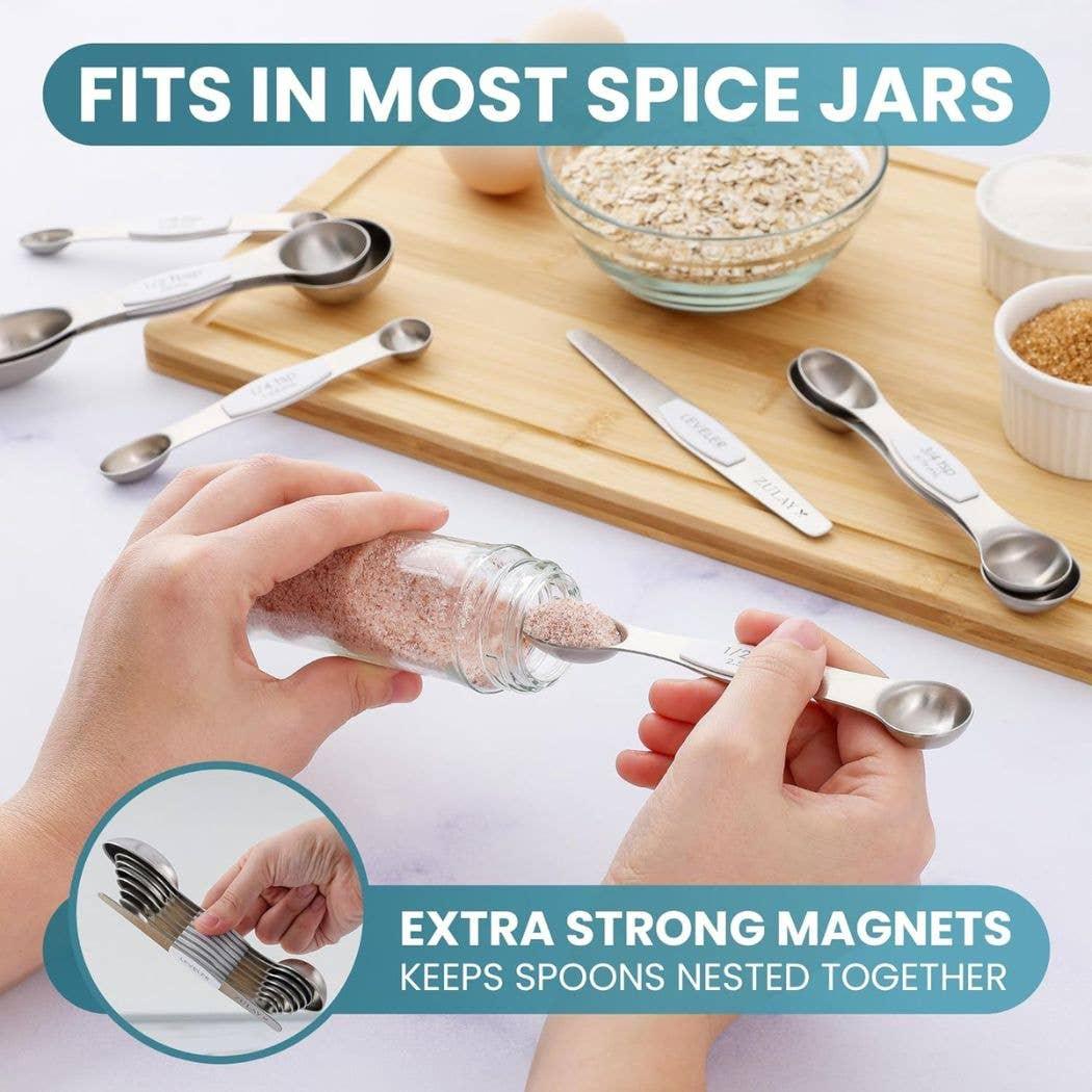 Stackable Magnetic Spoons Set of 8