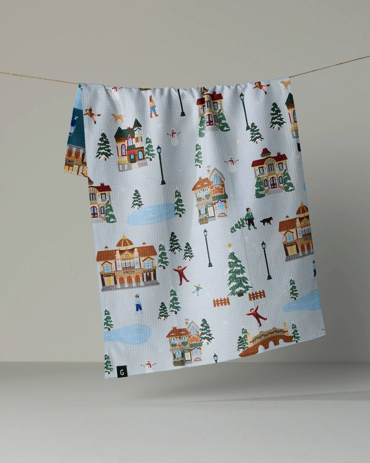 Geometry Holiday Nostalgia LUXE Kitchen Towel