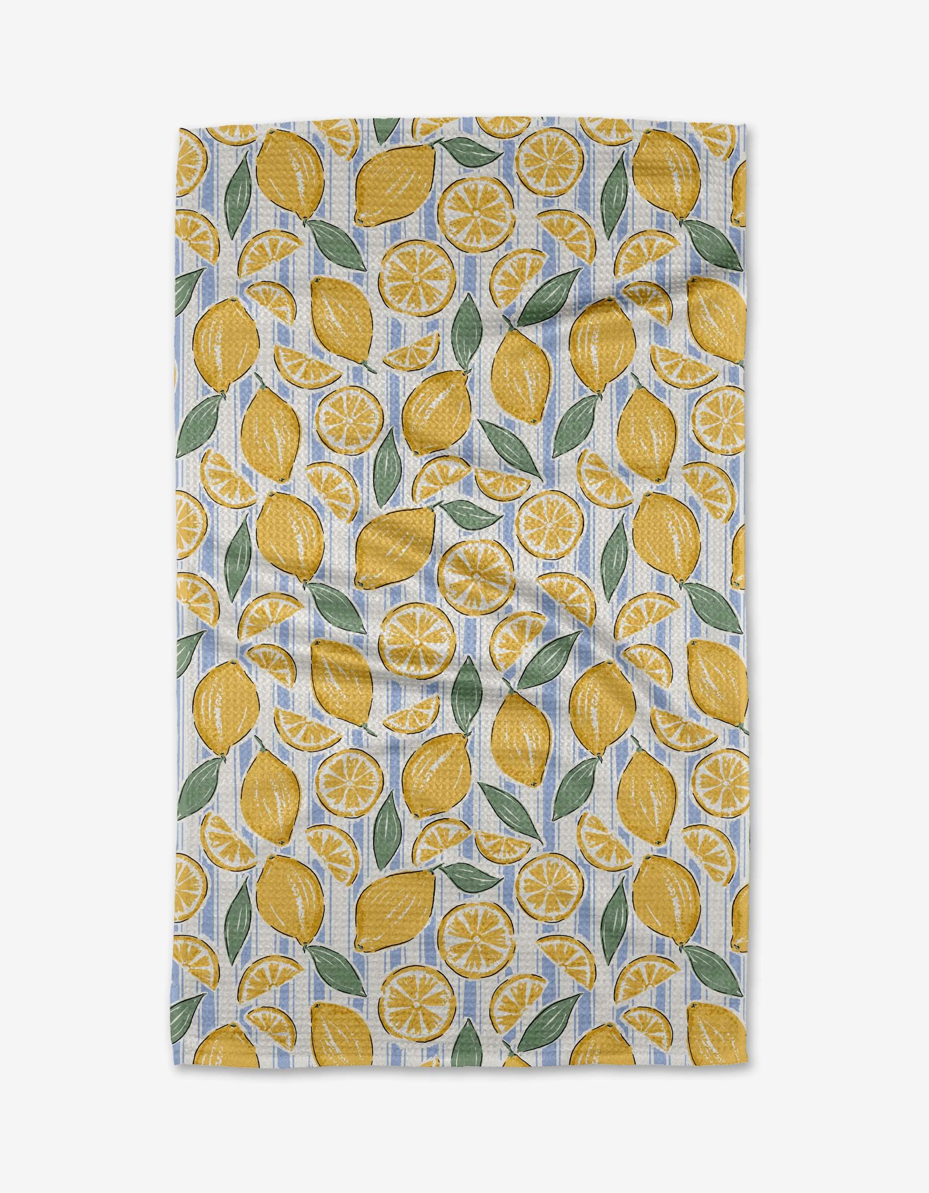 Geometry Sour Lemon Stripes Tea Towel - Marcel’s Culinary Experience