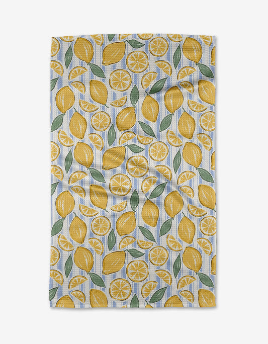 Geometry Sour Lemon Stripes Tea Towel - Marcel’s Culinary Experience