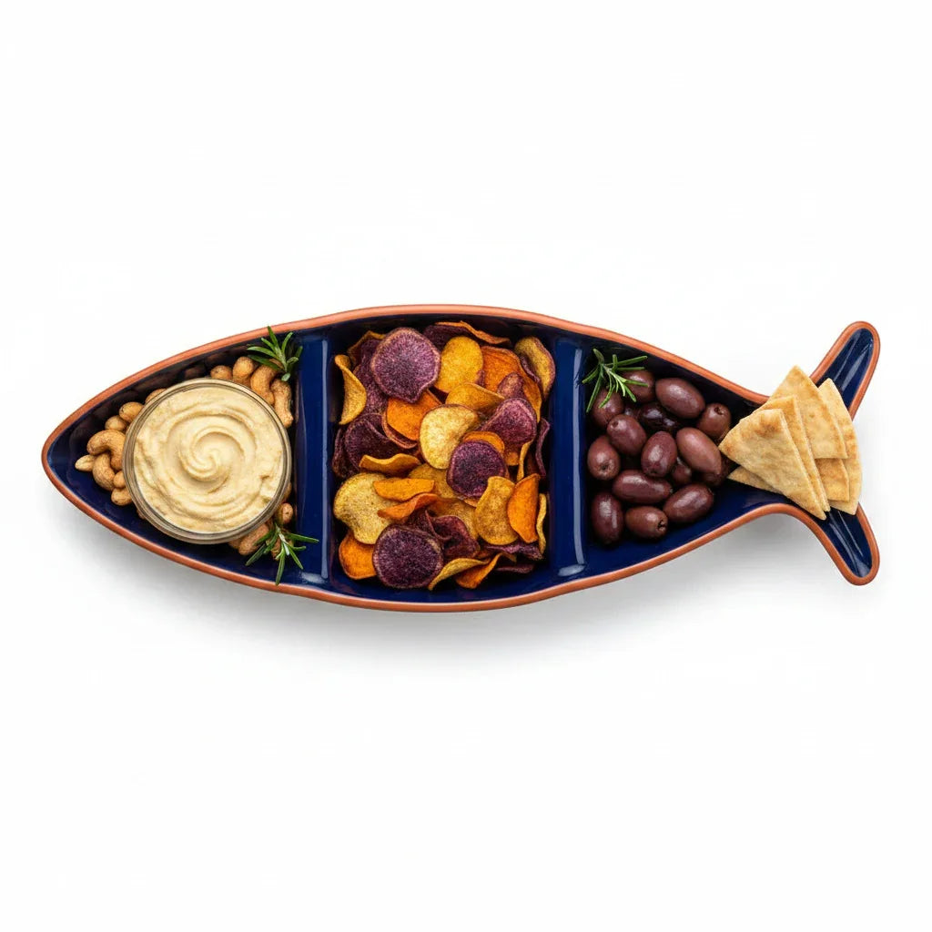 Costa Azul 16" Fish Shaped Divided Serving Dish