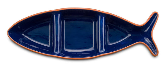 Costa Azul 16" Fish Shaped Divided Serving Dish