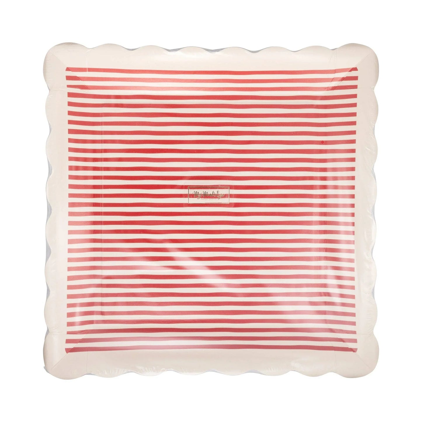 Red Striped Plate