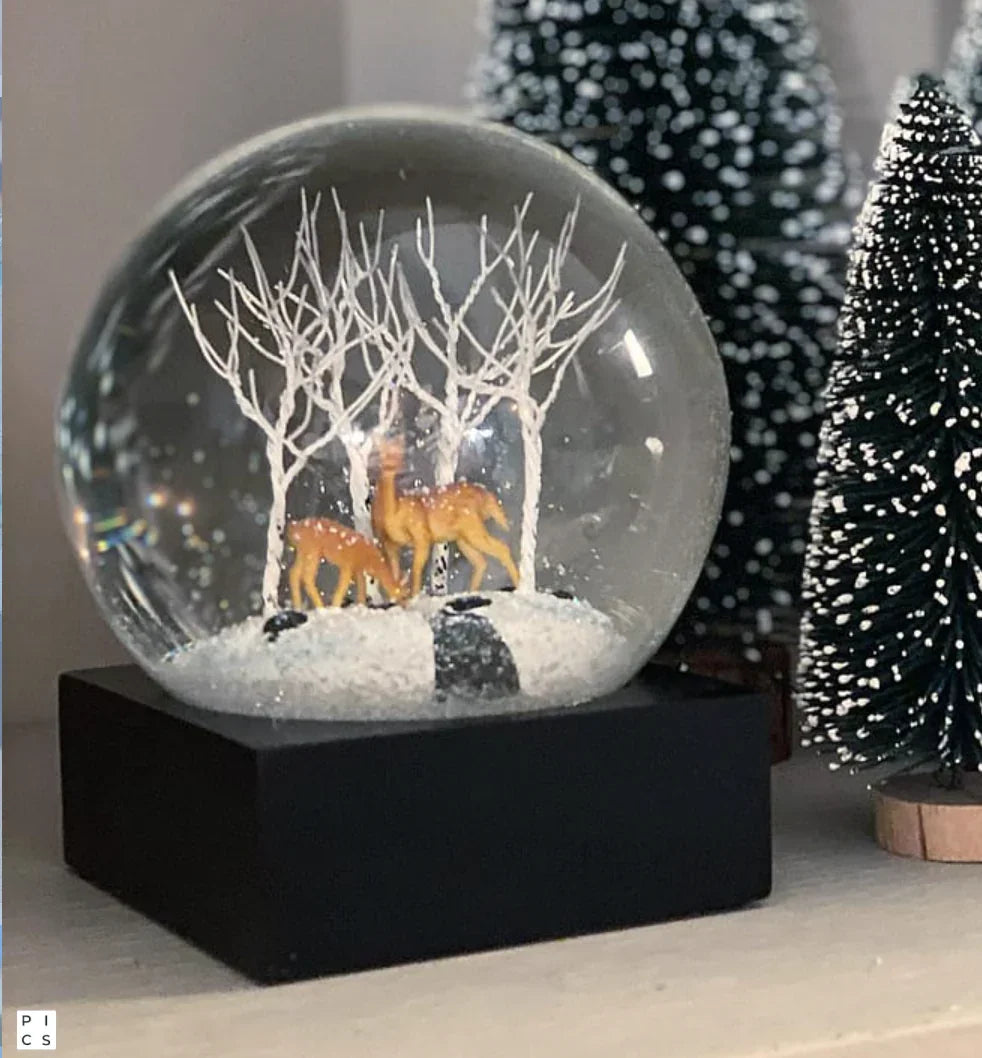 Deer in Woods Snow Globe - Marcel’s Culinary Experience