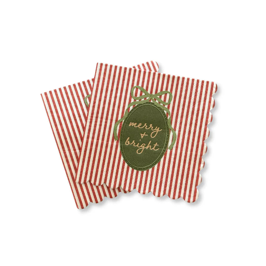 Hearth & Holiday Scalloped Beverage Napkins (24pcs) - Marcel’s Culinary Experience