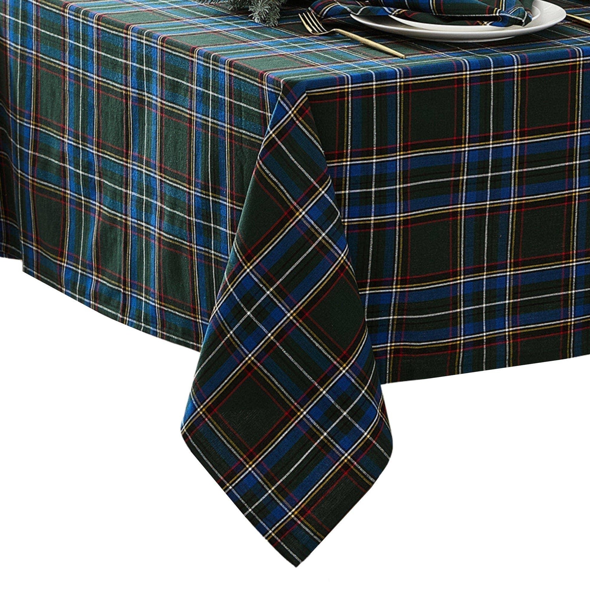 Stowe Tartan Holiday Plaid Cotton Christmas Tablecloth - Marcel’s Culinary Experience