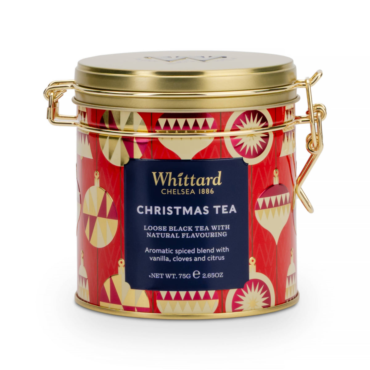 Whittard Christmas Loose Leaf Black Tea Clip Top 2.65 oz