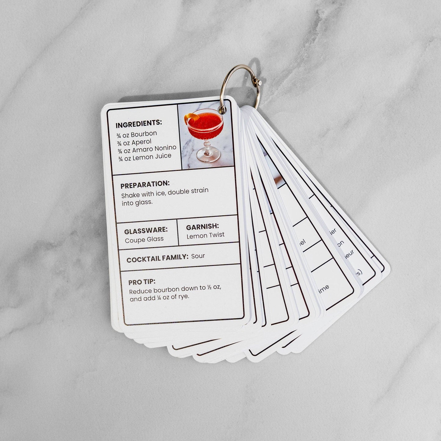 Cocktail Recipe Flash Cards