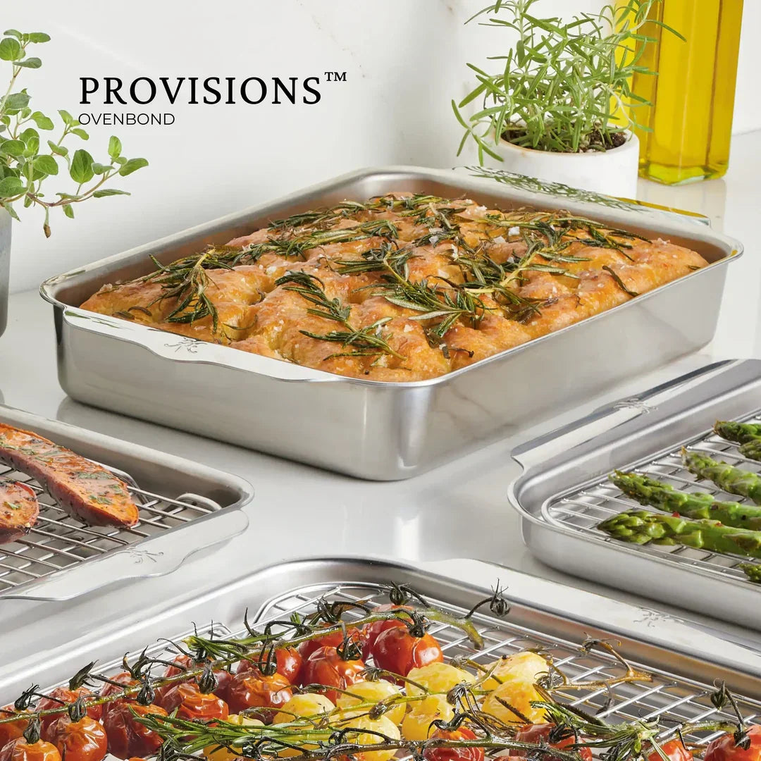 Hestan Provisions OvenBond Stainless-Steel Rectangular Baker 10x7 - Marcel’s Culinary Experience