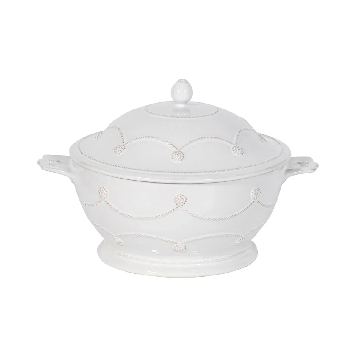 Juliska Berry & Thread Casserole with Lid - Whitewash