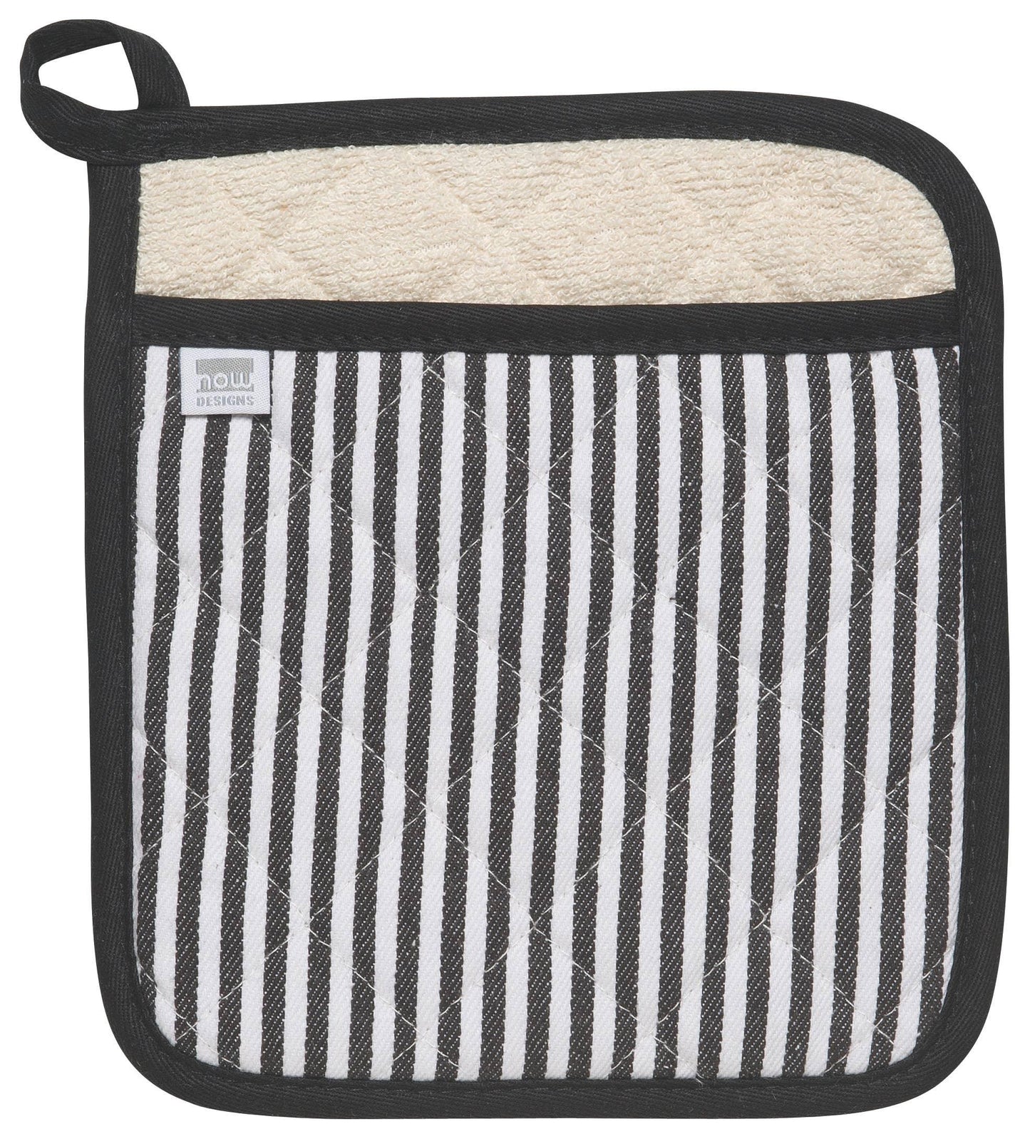 Superior Black Narrow Stripe Potholder - Marcel’s Culinary Experience