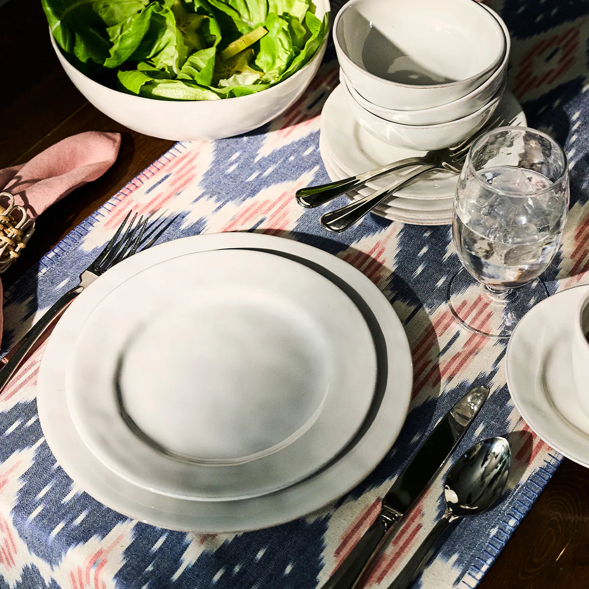 Juliska Ikat Cotton Table Runner - 18" x 90"