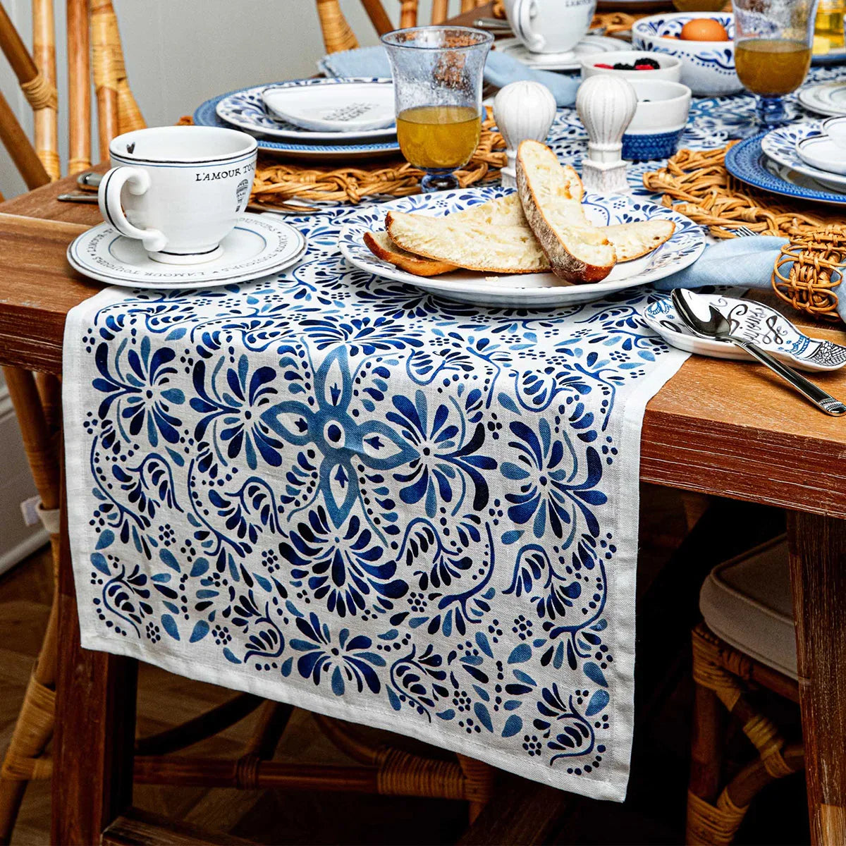 Juliska Iberian 18" x 90" Table Runner - Indigo