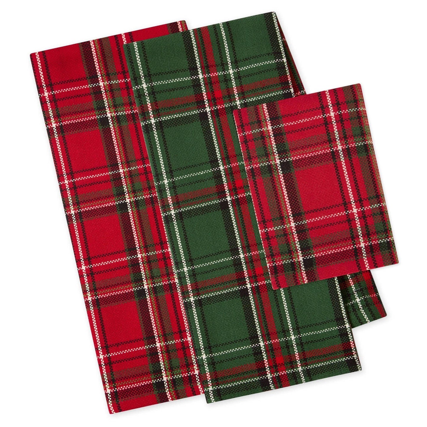 Boughs of Holly Plaid Heavyweight Kitchen Set of 3 - Marcel’s Culinary Experience