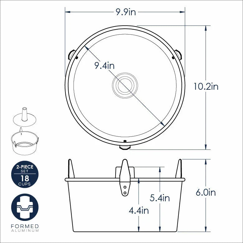 2 Pc Angel Food Pan - Marcel’s Culinary Experience