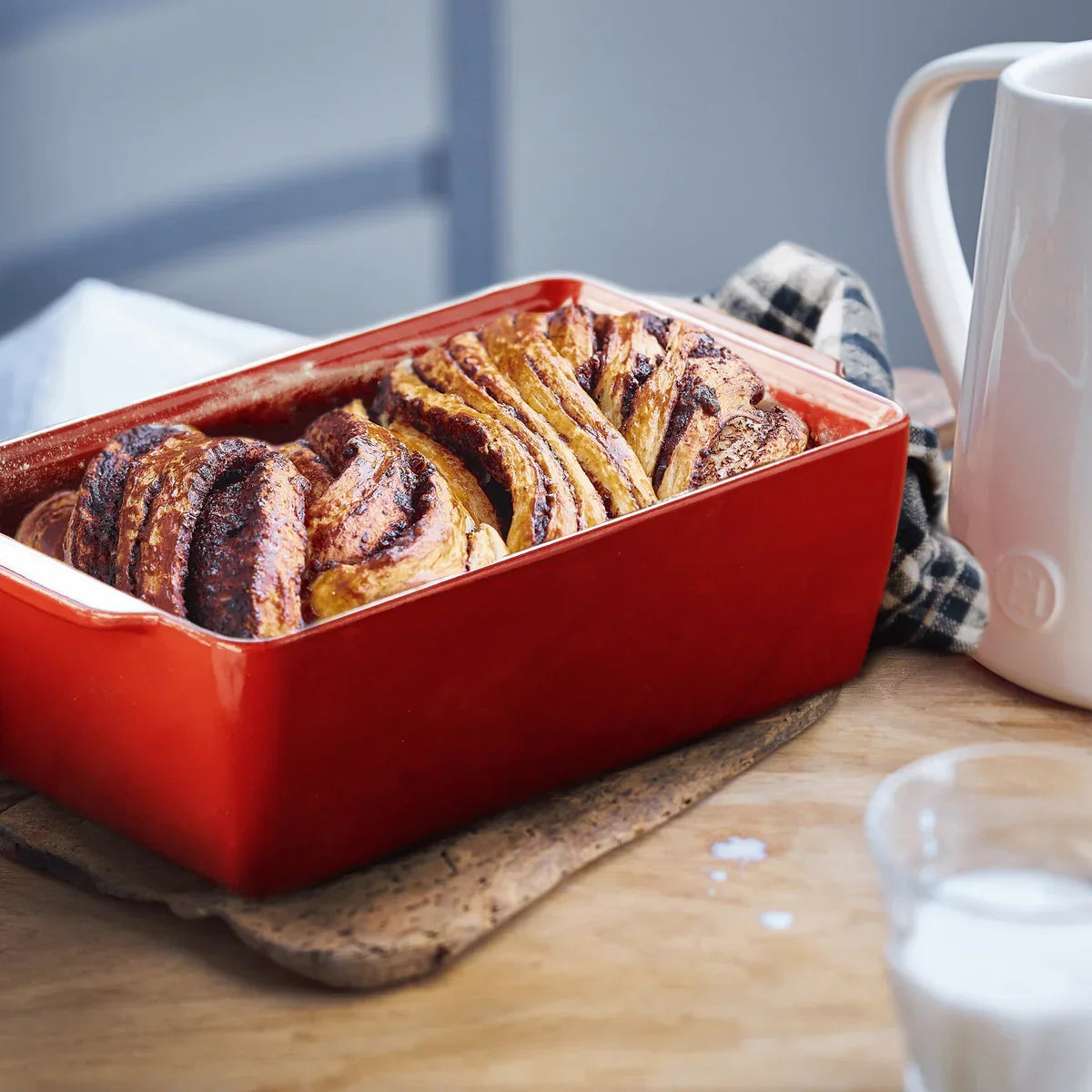 Emile Henry Rectangle Bread Baker Burgundy