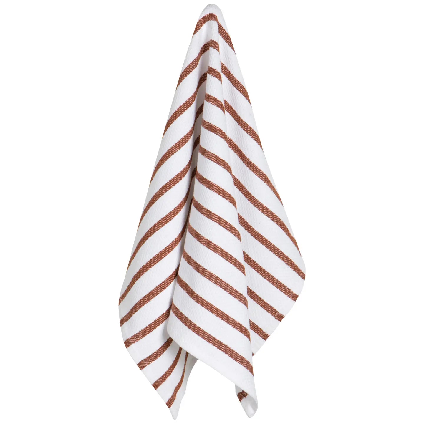 Basketweave Chestnut Brown Dishtowel