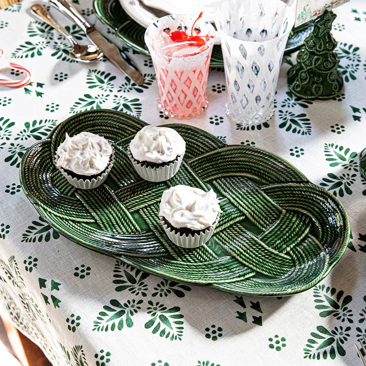 Juliska Le Panier Mystic Knot 15" Hostess Tray - Basil
