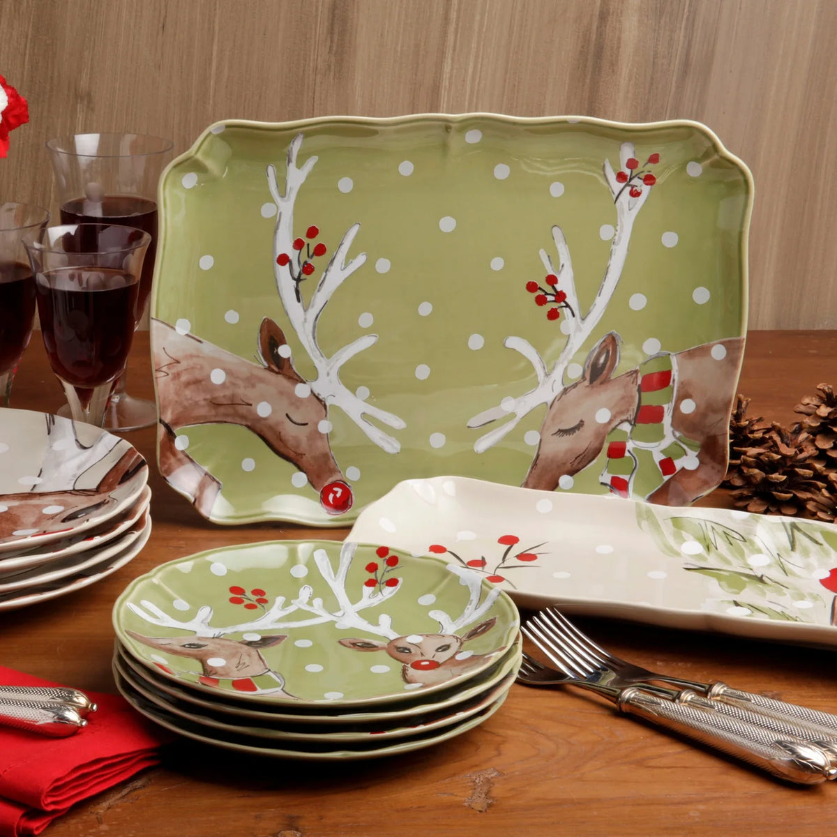 Costa Nova Deer Friends Rectangular Platter