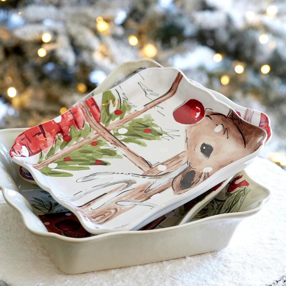 Deer Friends Square Tray