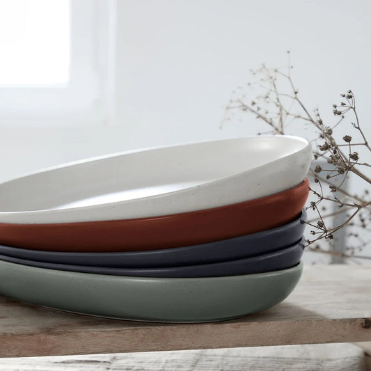Pacifica Large Oval Platter – Cayenne Red