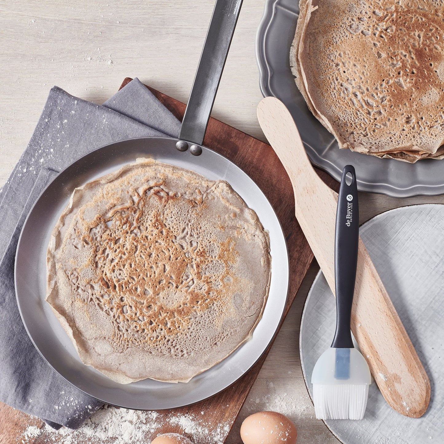 DeBuyer MINERAL B Carbon Steel Crepe & Tortilla Pan