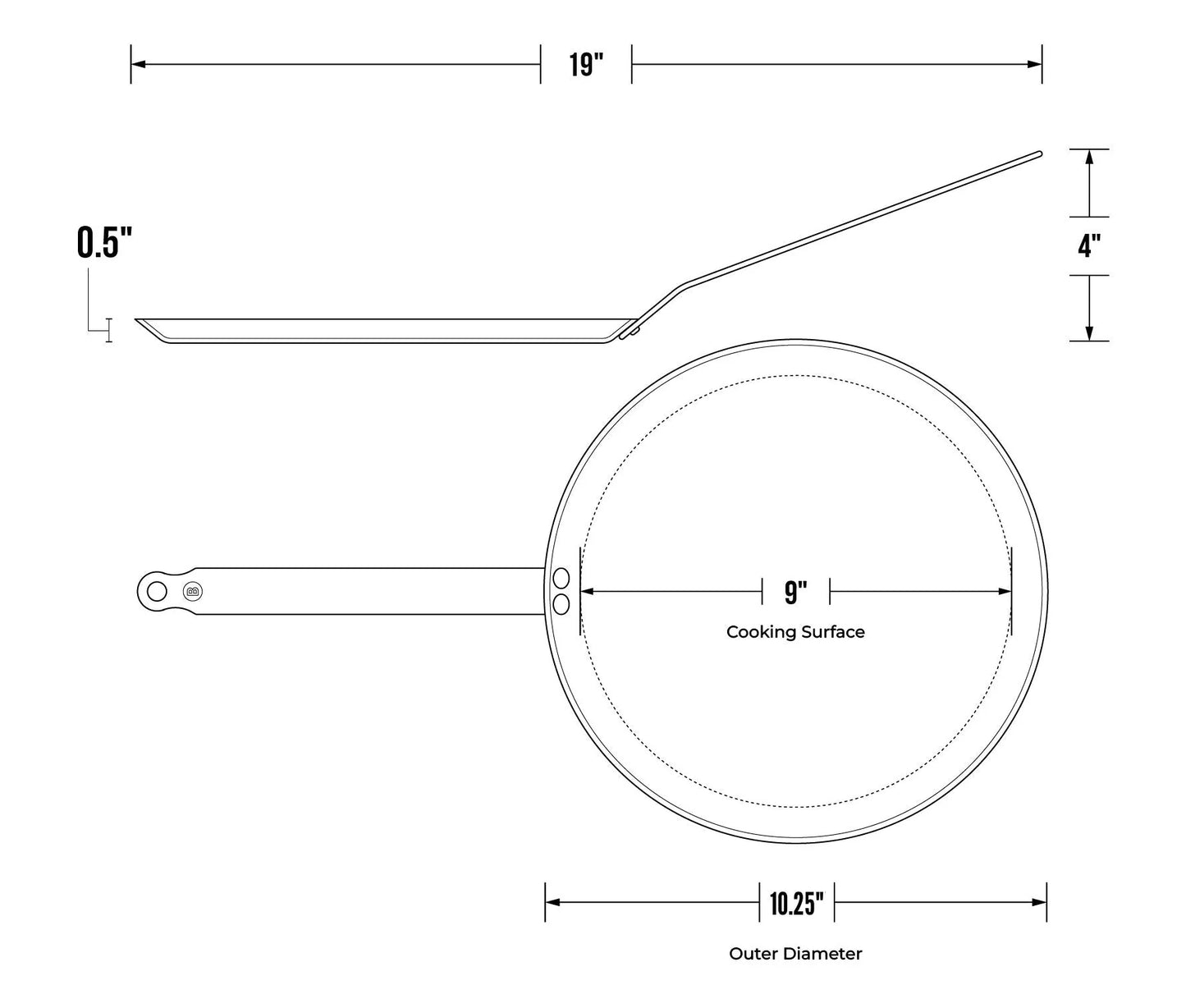 DeBuyer MINERAL B Carbon Steel Crepe & Tortilla Pan