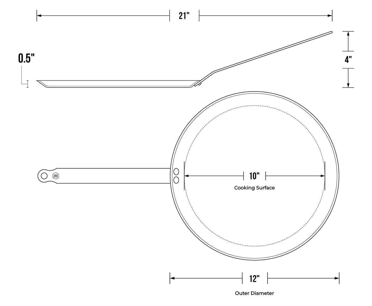 DeBuyer MINERAL B Carbon Steel Crepe & Tortilla Pan