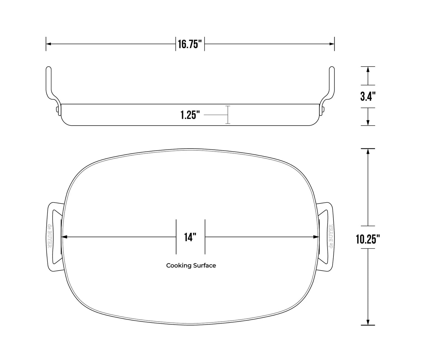 DeBuyer MINERAL B Carbon Steel Griddle