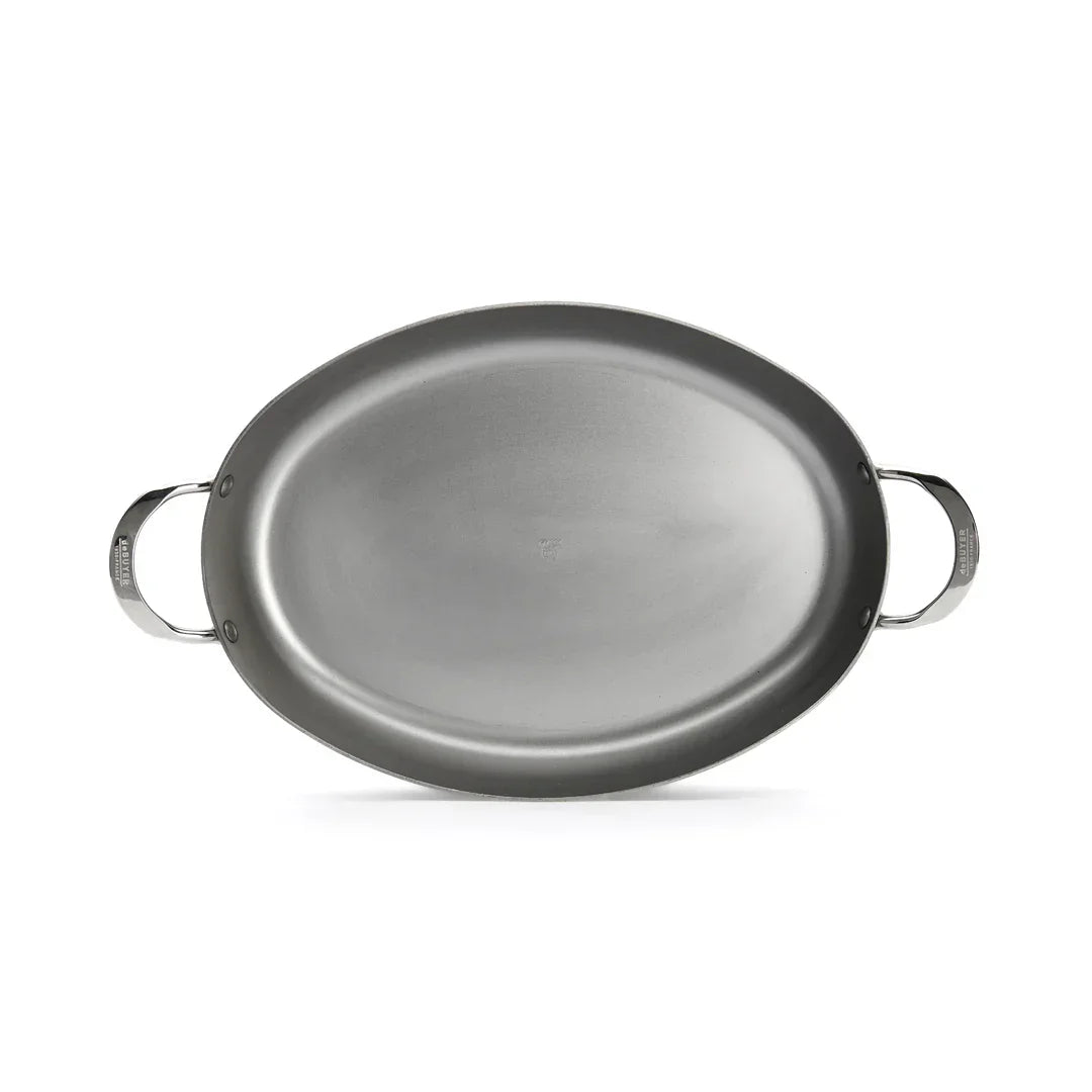 DeBuyer MINERAL B Carbon Steel Oval Roasting Pan