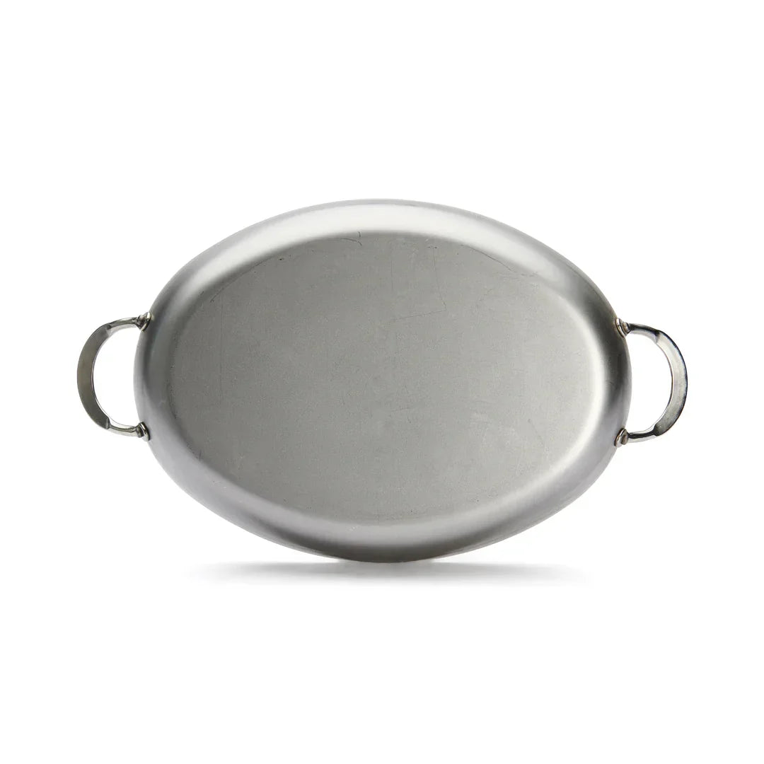 DeBuyer MINERAL B Carbon Steel Oval Roasting Pan