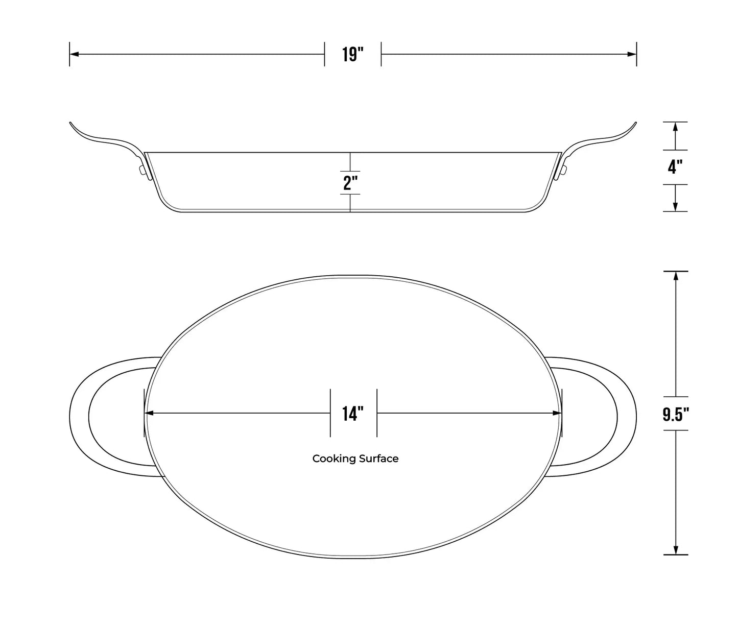 DeBuyer MINERAL B Carbon Steel Oval Roasting Pan